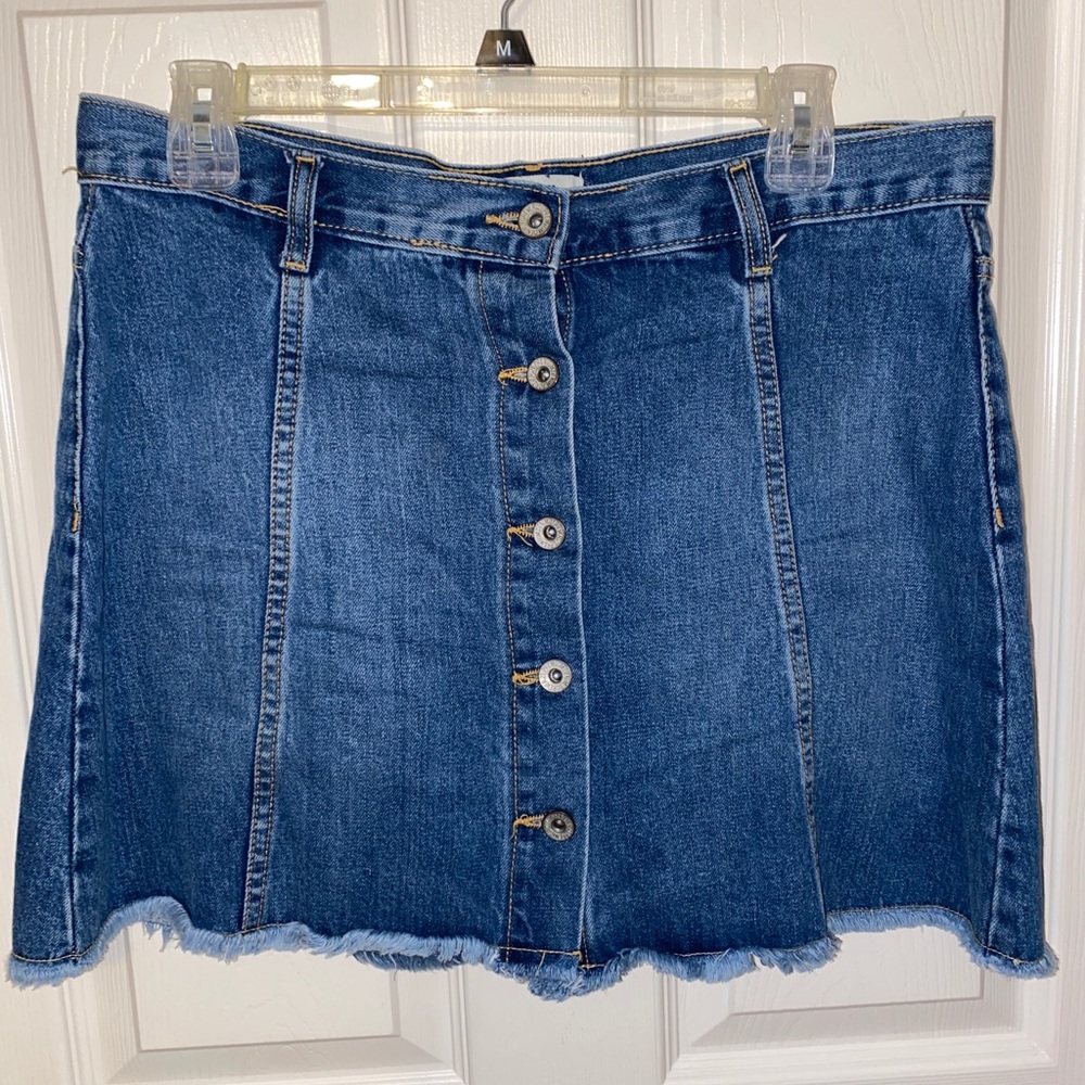 Forever 21 Denim Button Skirt